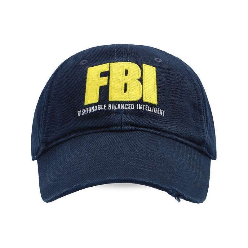 발렌시아가 FBI 빈티지 이펙트 볼 캡